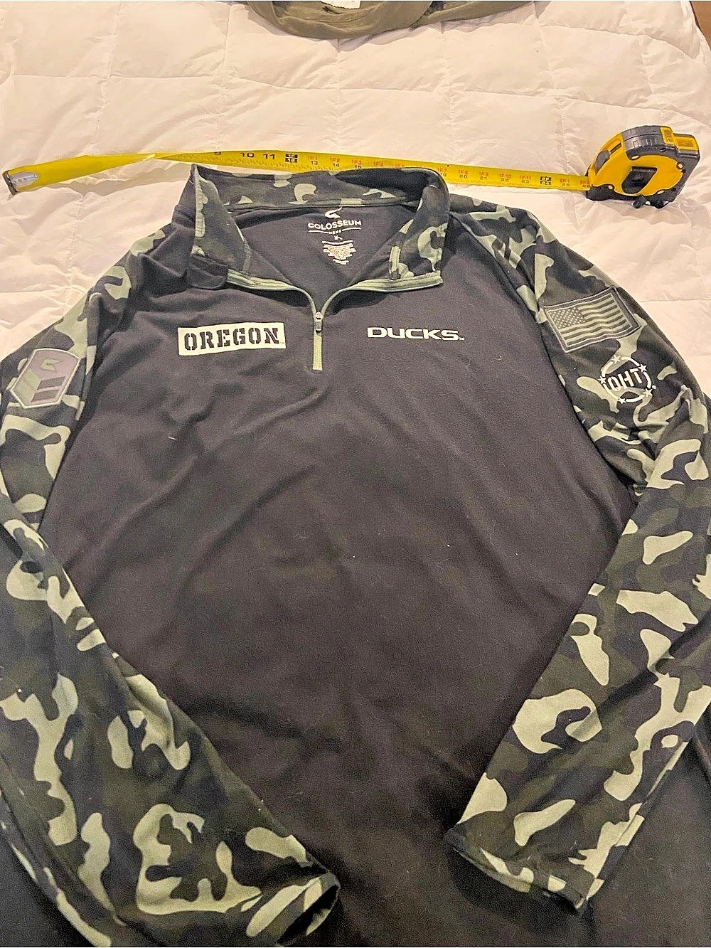 Columbia Men's Camo Oregon Ducks Quarter Zip Jacket